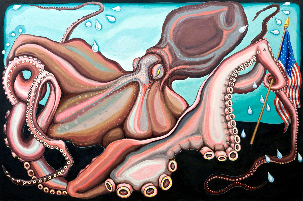 Octopus, Oil on Panel, 48" x 72"